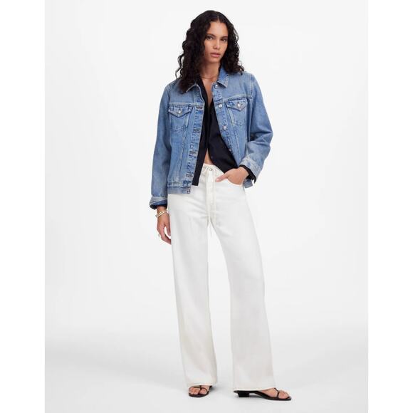 Madewell Low-Slung Baggy Jean Sz 29 Vintage Canvas Airy Denim Edition Drawstring - Picture 3 of 11